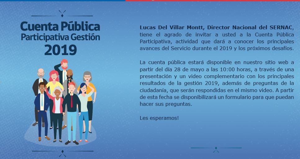 Invitación Cuenta Pública Participativa del SERNAC Invitación Cuenta Pública Participativa del SERNAC