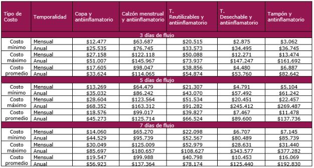 Cuadro Gestión Mestrual Cuadro Gestión Mestrual