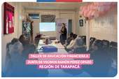 Tarapacá: Taller sobre educación financiera en Junta de Vecinos Ramón Pérez Opazo