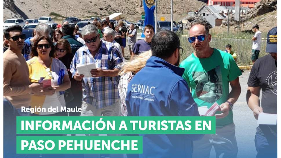 Maule: Derechos de turistas en Paso Pehuenche por recambio de visitantes Maule: Derechos de turistas en Paso Pehuenche por recambio de visitantes