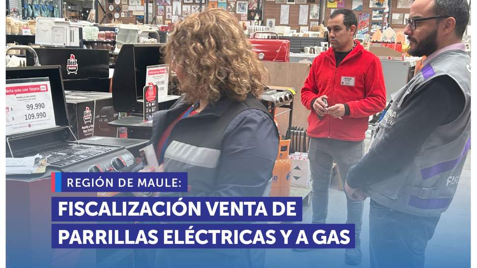 Maule: SERNAC y SEC fiscalizaron la venta de parrillas eléctricas y a gas