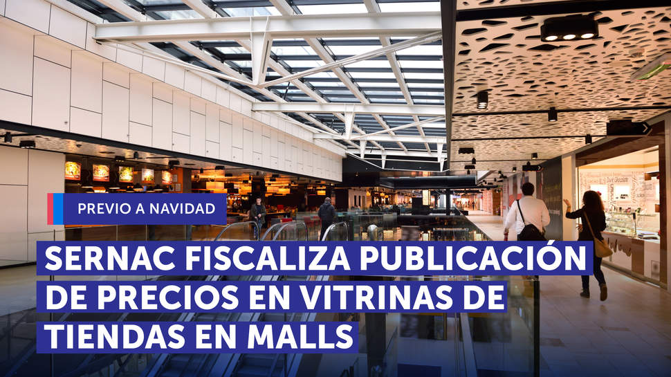 Sernac fiscaliza precios en vitrina de tiendas ubicadas en malls