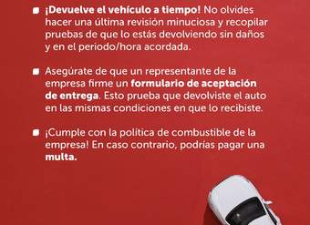 Recomendaciones después de la contratación de un Rent a Car