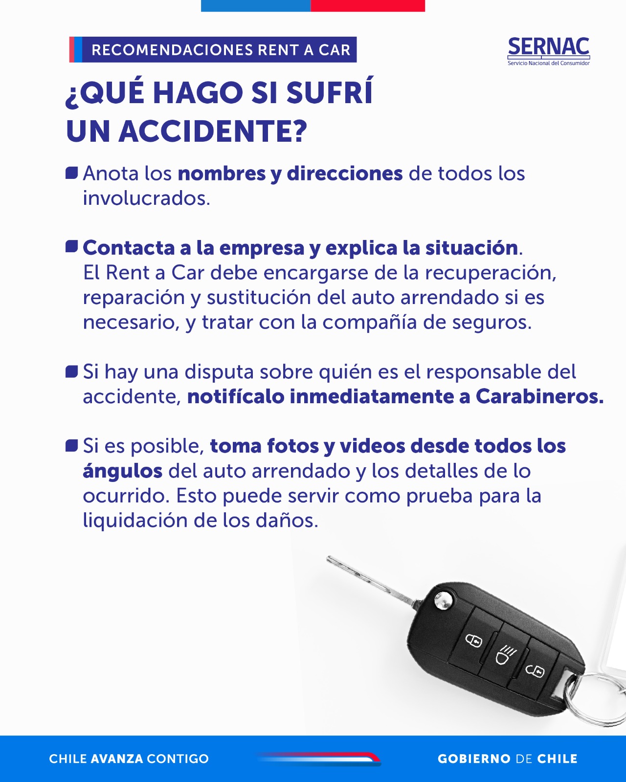 ¿Qué hacer si sufrí un accidente en un Rent a Car?