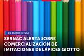 SERNAC alerta sobre comercialización de imitaciones de lápices Giotto en Barrio Meiggs