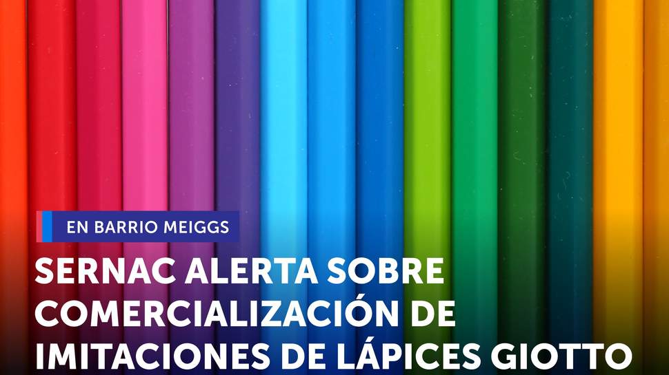 SERNAC alerta sobre comercialización de imitaciones de lápices Giotto en Barrio Meiggs