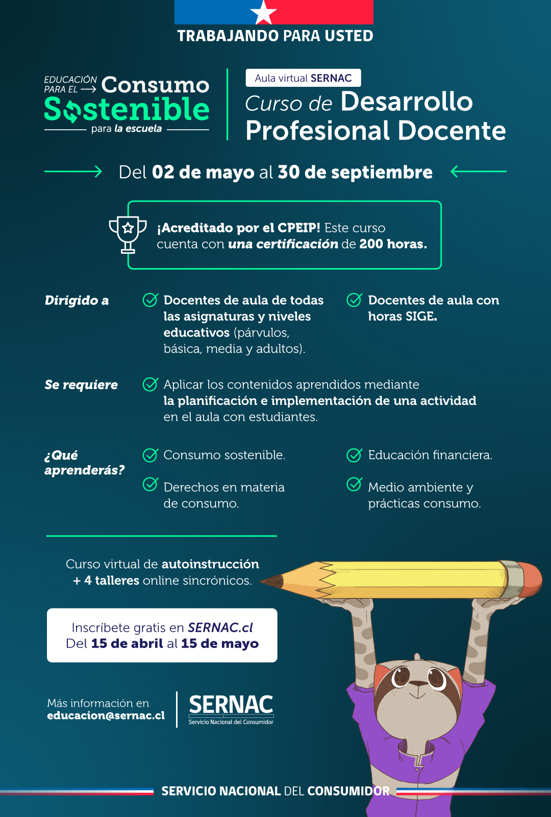 Afiche Curso Consumo Sostenible para la Escuela Afiche Curso Consumo Sostenible para la Escuela