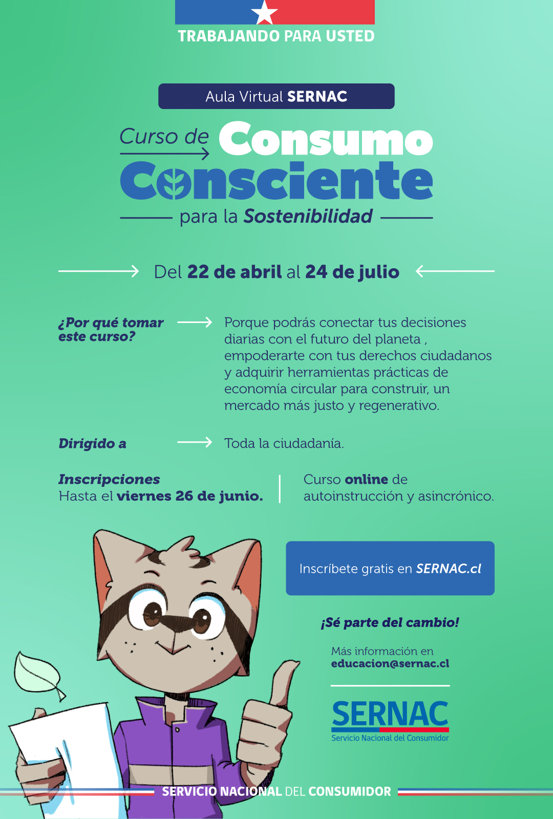 Afiche Curso Consumo Consciente para la Sostenibilidad Afiche Curso Consumo Consciente para la Sostenibilidad