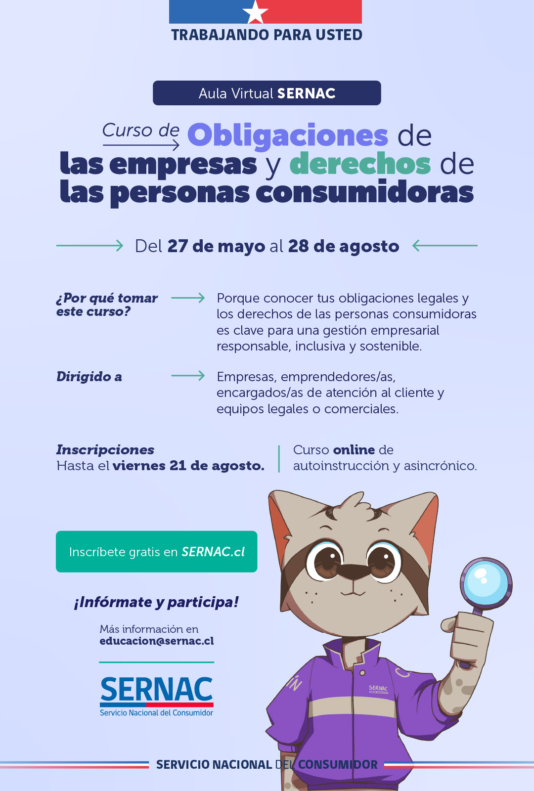 Afiche Curso Obligaciones de las empresas y derechos de la personas consumidoras Afiche Curso Obligaciones de las empresas y derechos de la personas consumidoras