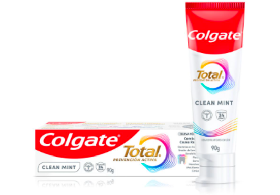 Colgate Total Clean Mint Crema Dental Anticaries con flúor, años 2024 - 2025 Colgate Total Clean Mint Crema Dental Anticaries con flúor, años 2024 - 2025