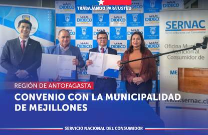 Antofagasta: SERNAC firmó convenio de colaboración con Municipalidad de Mejillones