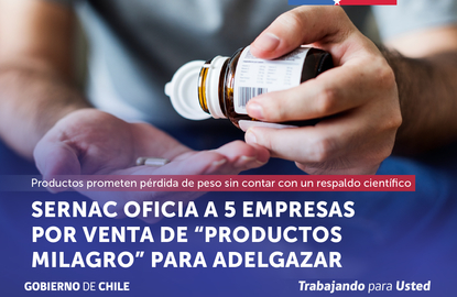 SERNAC oficia a cinco empresas por venta de "productos milagro" para adelgazar