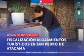 Antofagasta: Fiscalización con SERNATUR a alojamientos turísticos en San Pedro de Atacama
