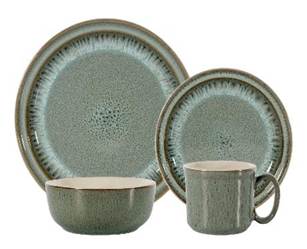 Juego de Loza 16 Piezas Cerámica Verde 4 personas, marca Just Home Collection, año 2025. Juego de Loza 16 Piezas Cerámica Verde 4 personas, marca Just Home Collection, año 2025.