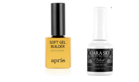 Esmaltes de uñas marca APRES y KIARA SKY, varias líneas, años 2023-2025.